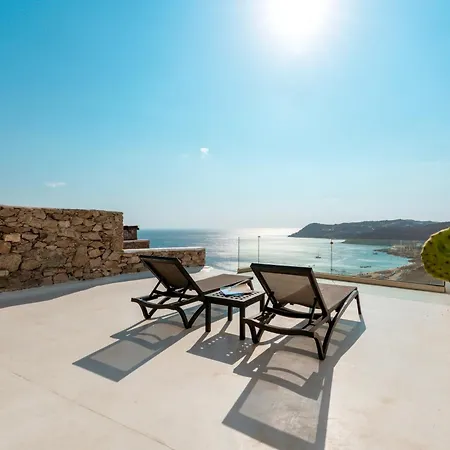 Panoramic Aegean Residence At Elia Beach Mykonos - Private & Exclusive Вилла